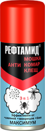 Рефтамид «Максимум»  100 мл/ 3в1  (Защита от мошки, комара, клеща)