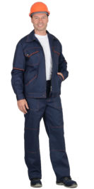 Костюм «ПРОФИ-2» куртка, брюки 100% х/б, пл. 210 г/кв.м
